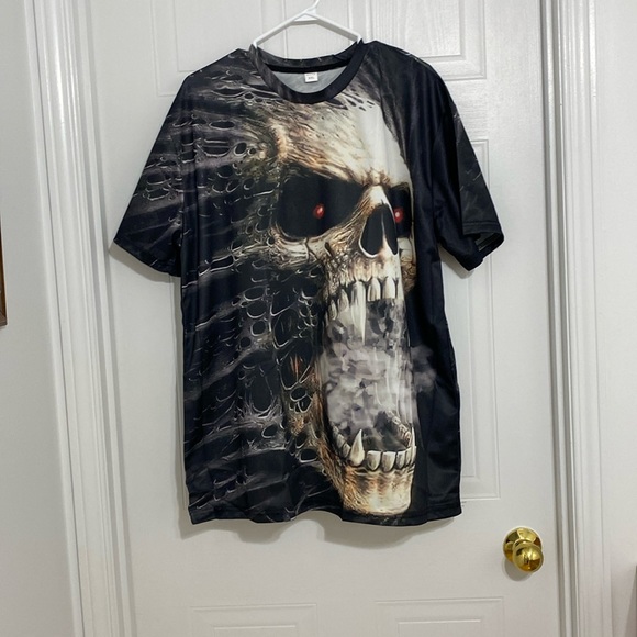 Horror Skull 3D Pattern Print Men’s Graphic T-Shirt  Size XXL  ( 136 A ) - Picture 1 of 6